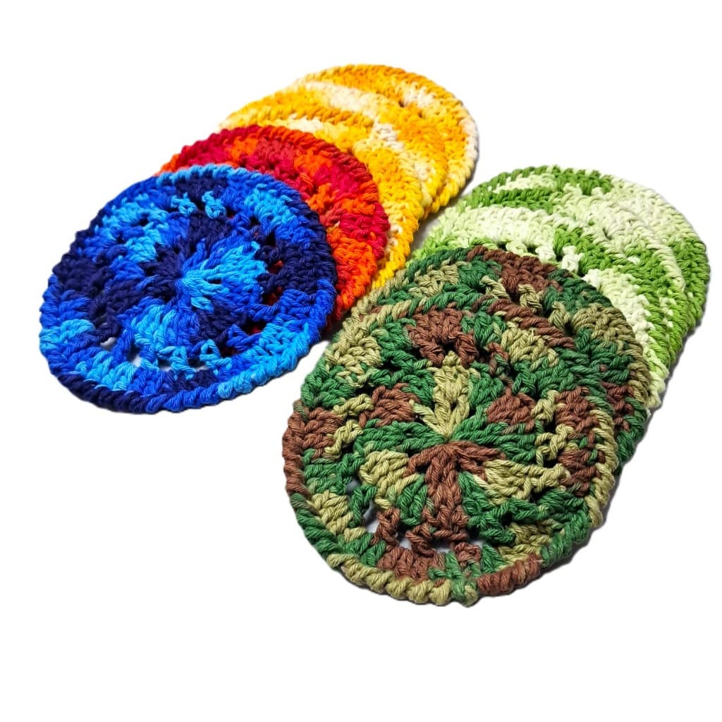 Kit 12 Sousplat Supla Descanso Porta Copos de Crochê Decoração Cozinha Mesa de Jantar Suplat Crochet