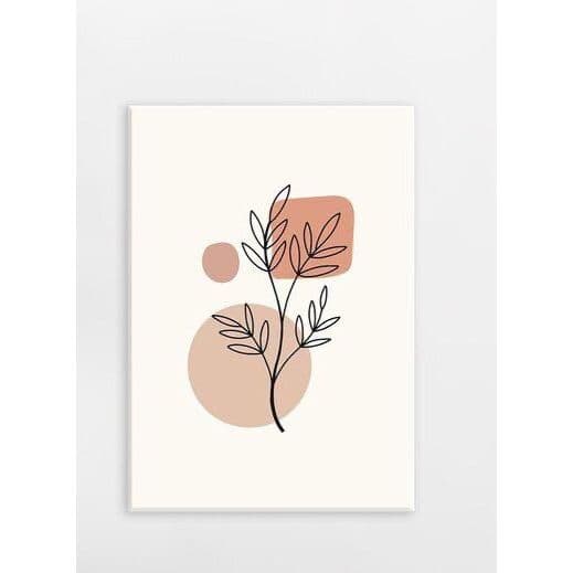 QUADRO DECORATIVO-PLANTA ROSÉ-1PEÇA-DECORAÇÃO