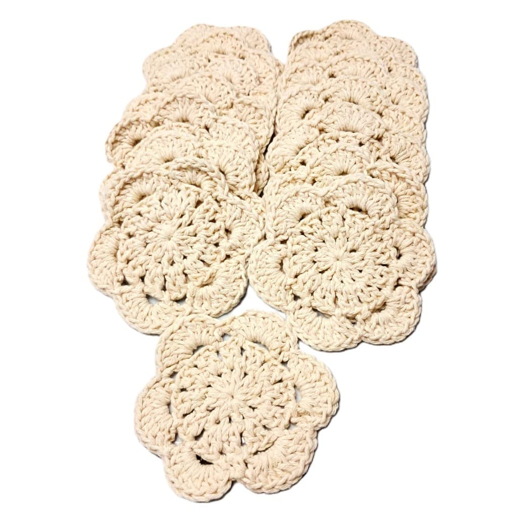 Kit 10 Sousplat Supla Descanso Porta Copo de Crochê Decoração Cozinha Mesa de Jantar Suplat Crochet