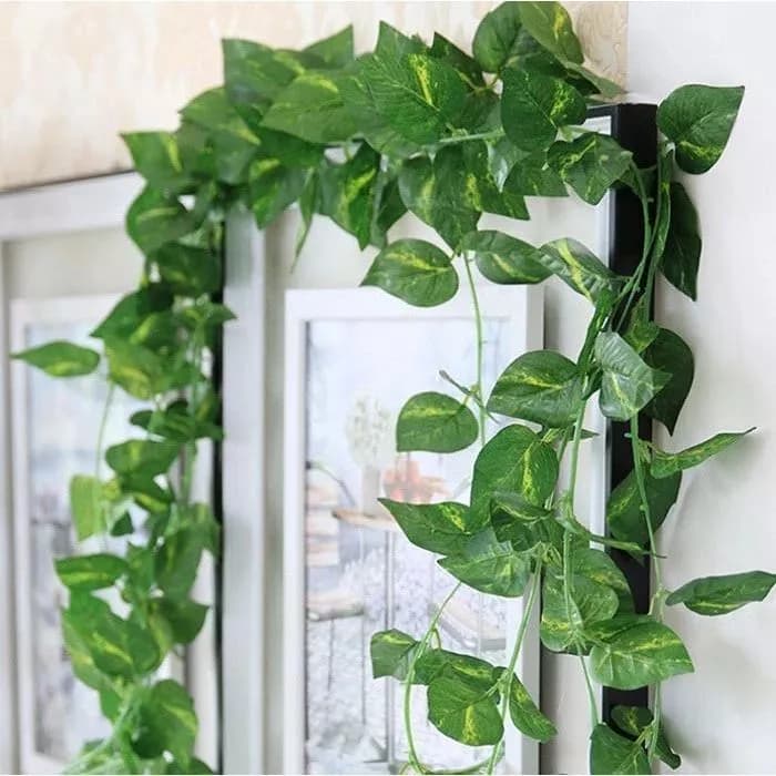 Kit 4 Metros Samambaia Planta Artificial Flores Artificiais Para Decoração Ramos