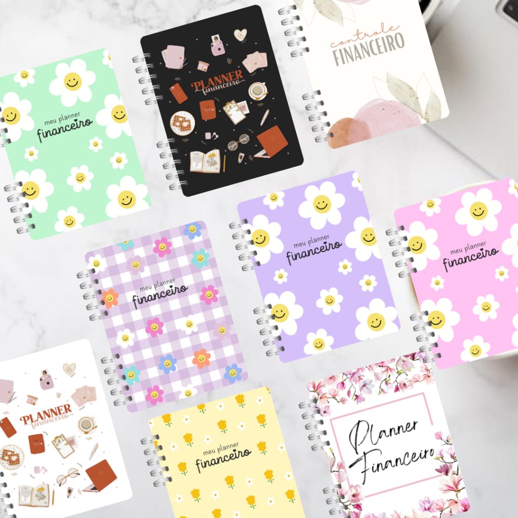 Planner Financeiro Fofo 2026 🌸 | Capa Dura, Colorido e Super Completo!
