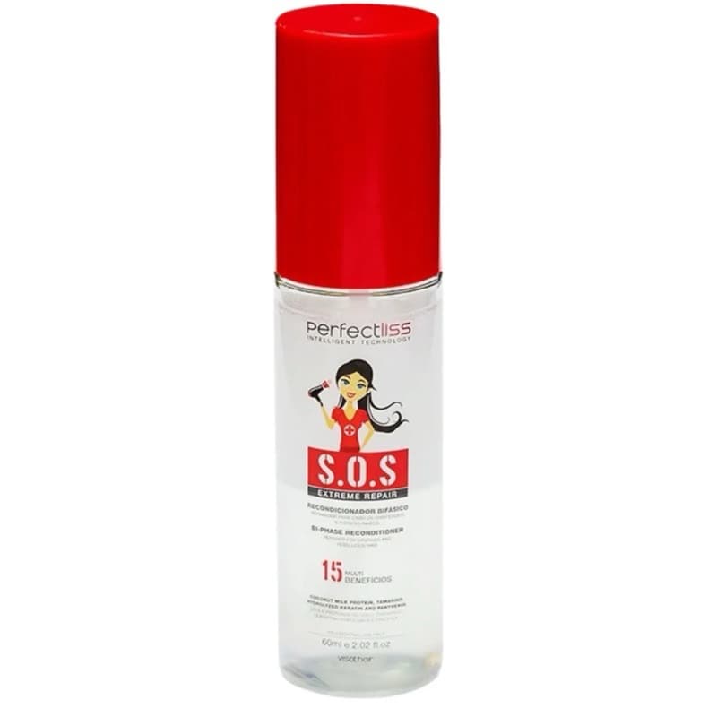 Leave In Extreme Repair SOS Recondicionador Bifásico 15 em 1 - Perfect Liss 60ml