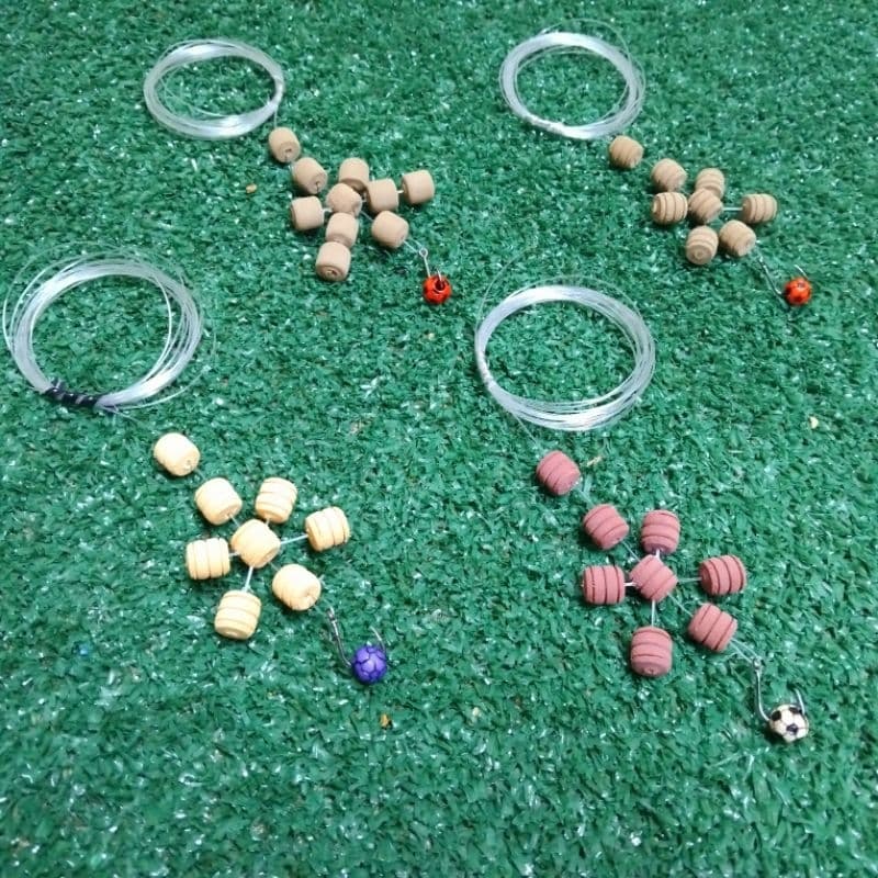 kit 3 Manhosinho par Pesca Regulável com Chicote de 03 Mts