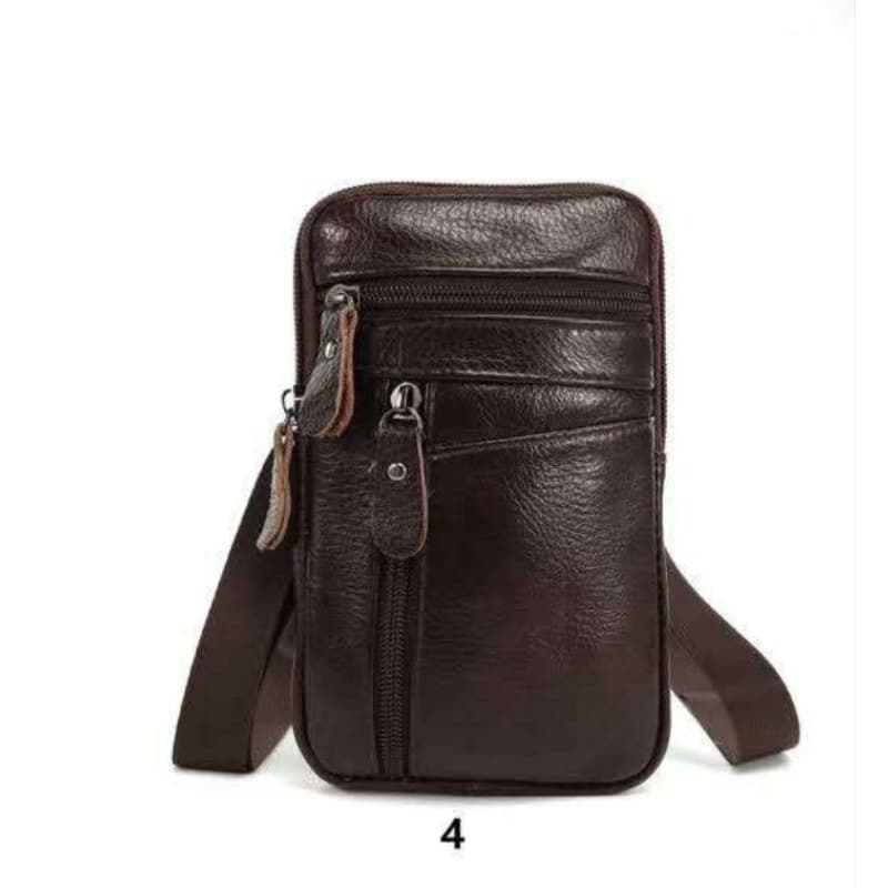 Bolsa Masculino Para O Ombro Homem Multi-Funcional De Couro MINI Messenger Pack Crossbody Telefone