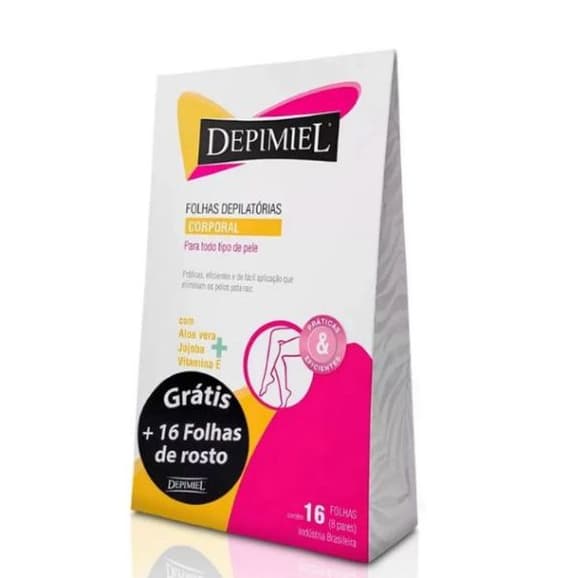 Folhas Depilatórias Depimiel Corporal com 16 Unidades