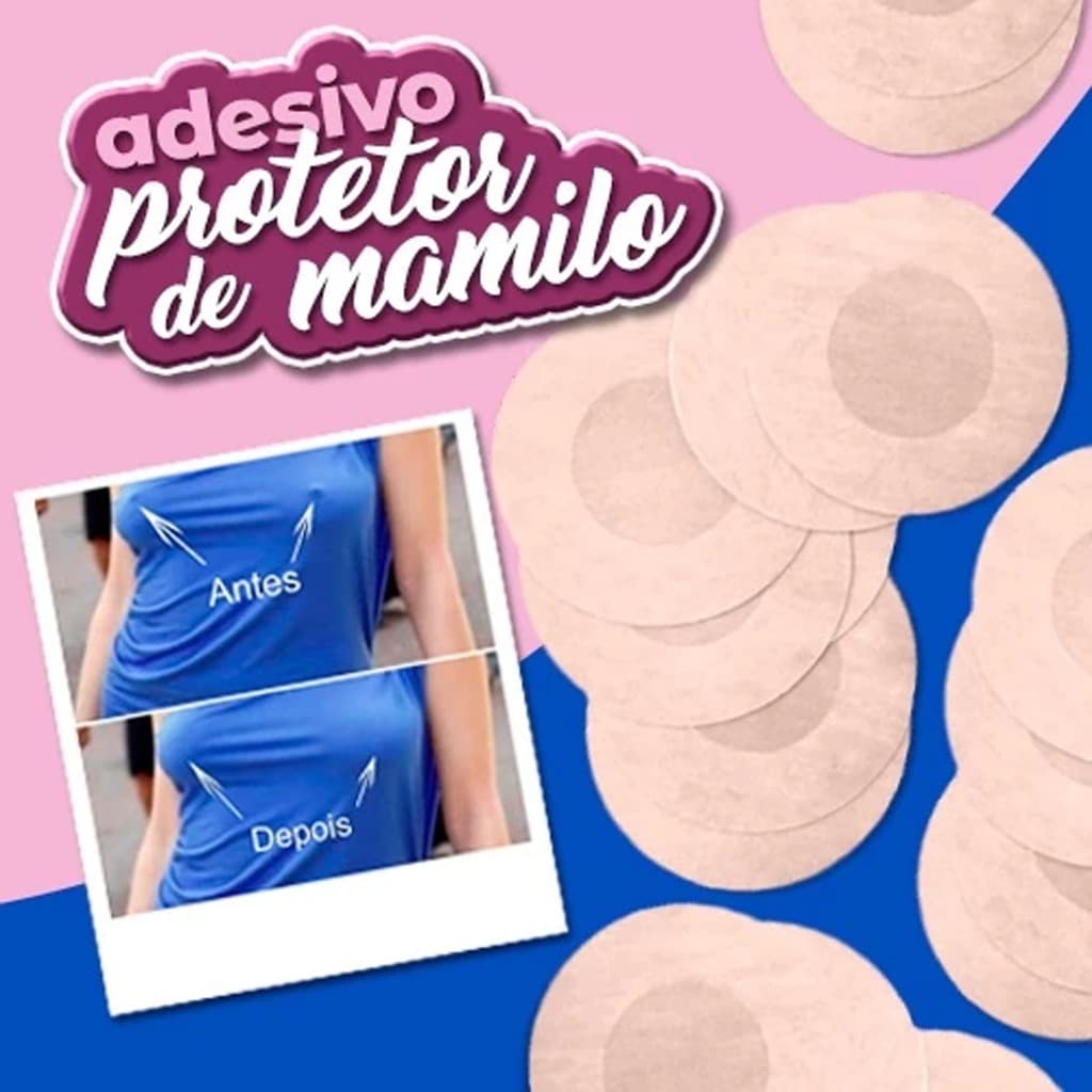 Kit 10 Adesivo Protetor Mamilo Bico Aureola Tapa Seios (5 Pares) Nipple Cover