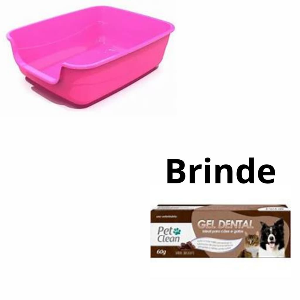 Caixa De Areia Funda Furba Jumbox Grande Banheiro Para Gatos + Brinde Gel Denta