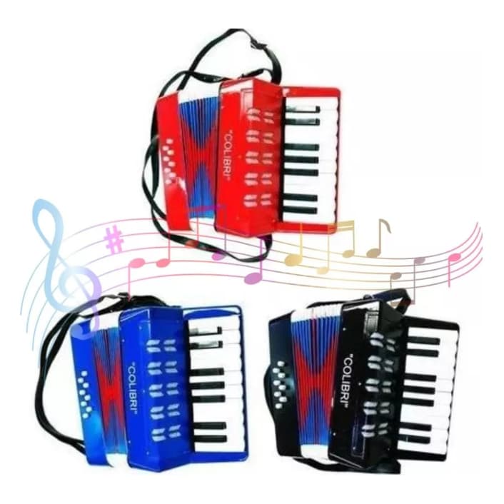 Brinquedo Sanfona Acordeon Gaita Infantil 8 Baixos