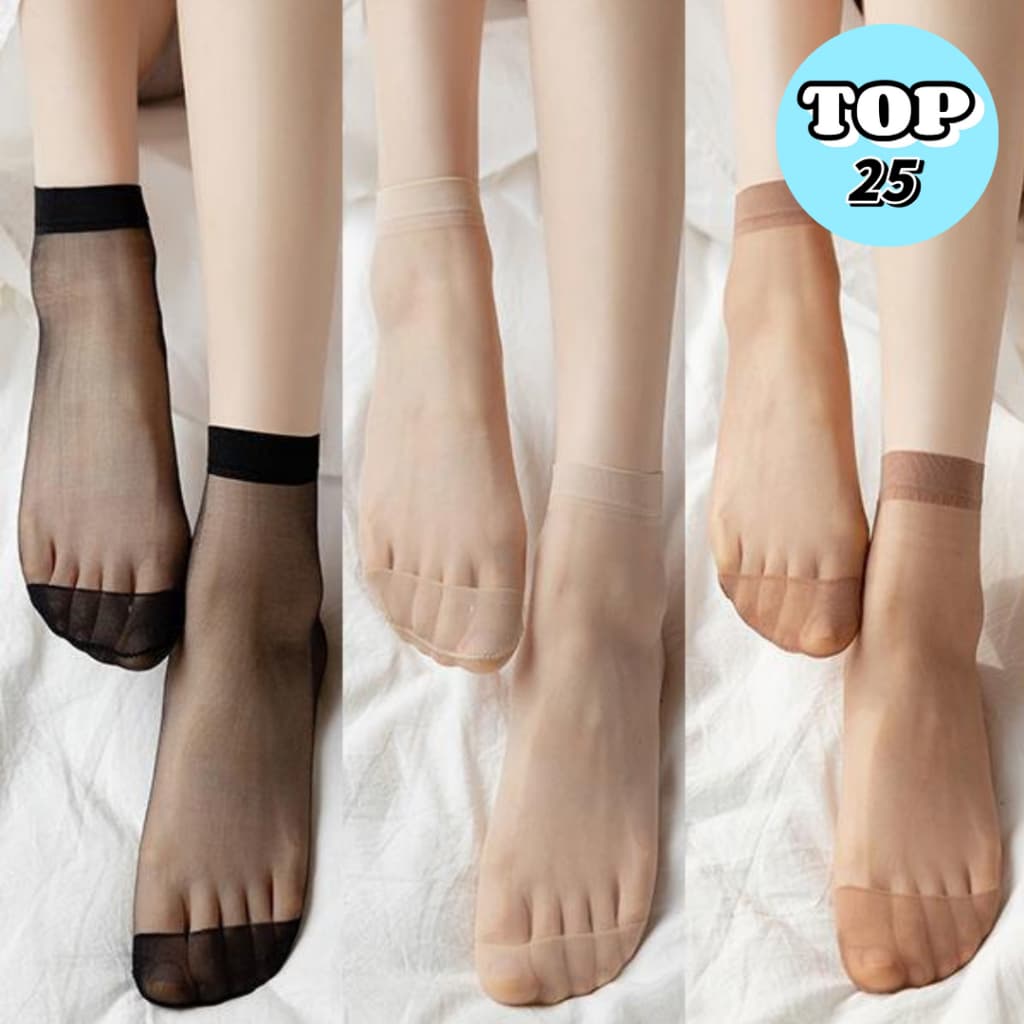 10/20/30 Pares De Meias Fina Tornozelo Tamanho 35-40 Meias Soquete Transparentes