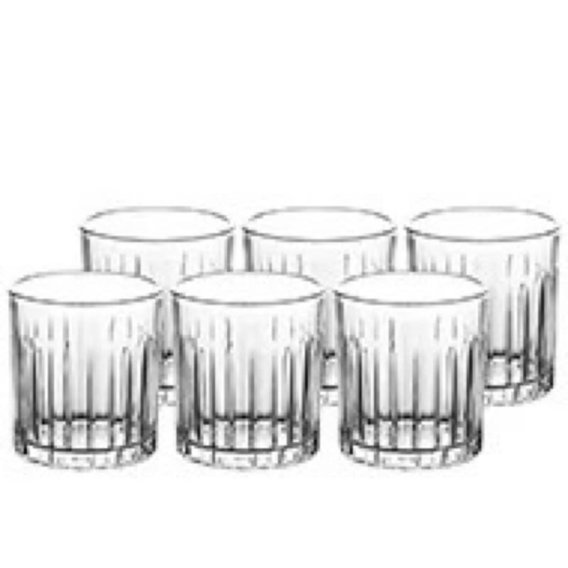 Jogo 6 copos baixos para Whisky em cristal ecológico 310ml