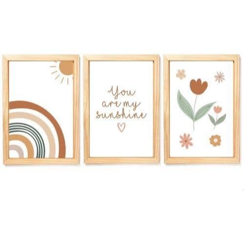 KIT 3 QUADROS INFATIL--20X30-DECORAÇÃO-SUSHINE