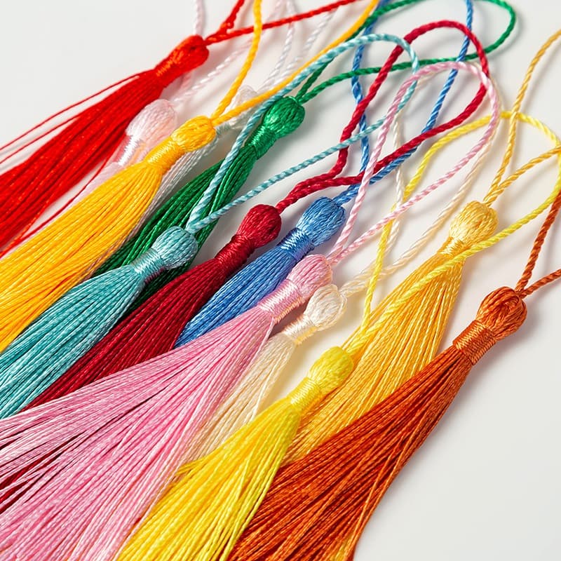 Pingente De Seda Tassel 8Cm Franja -Pacote C/15 ou 95 Unidades-Diversas Cores