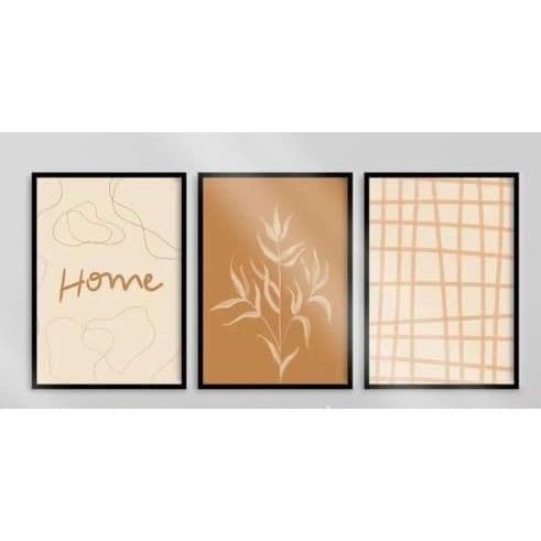 KIT 3 QUADROS DECORATIVOS-HOME-DECORAÇÃO
