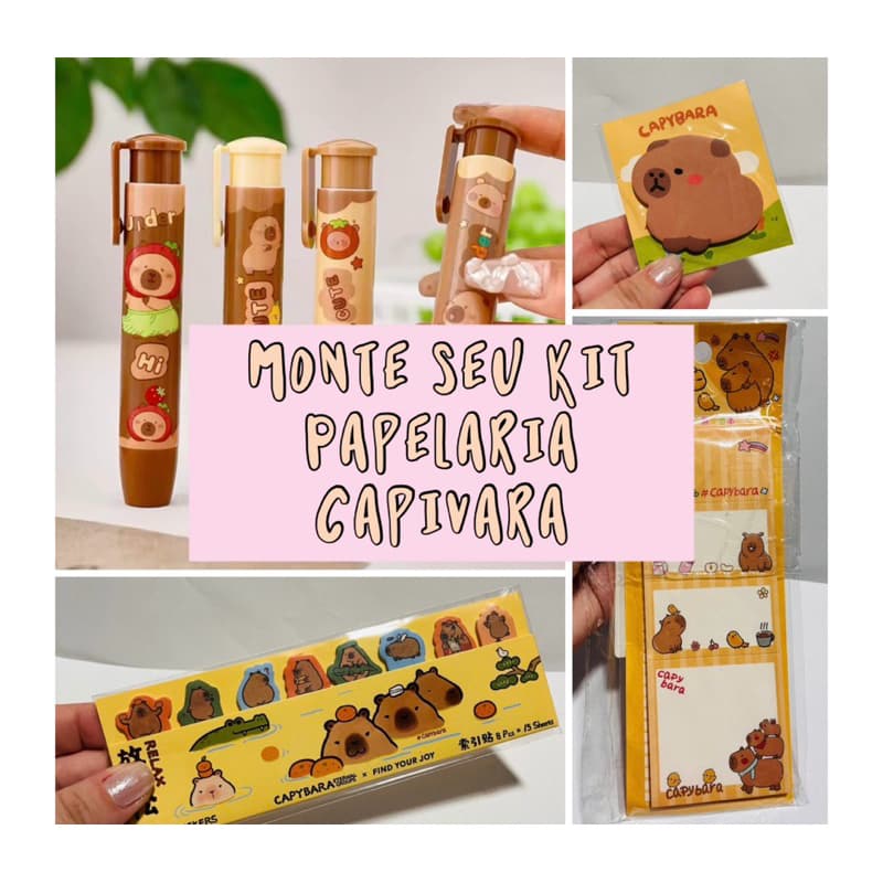 Papelaria Capivara Monte seu kit
