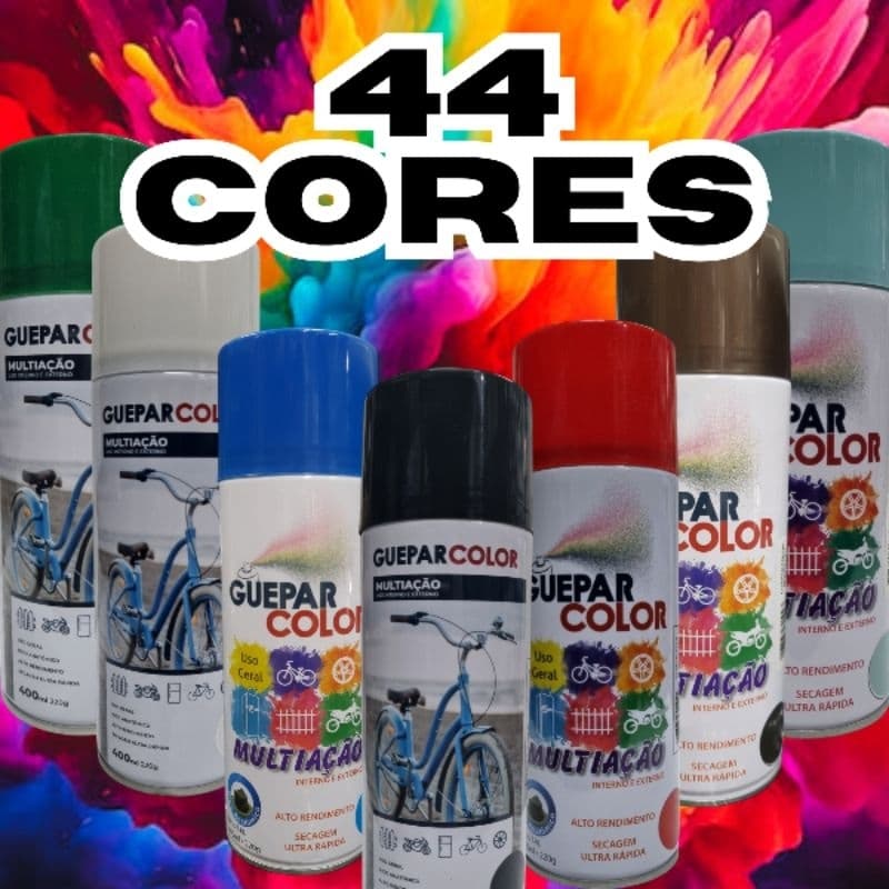 Tinta em spray preta branca colorida jet multiuso para madeira tecido plástico metal ferro mdf bicicleta vermelha verde