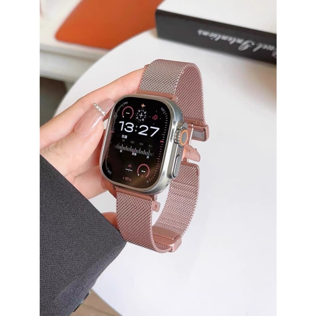 Metal Magnético Pulseira+Mude Para Ultra Capa Para Apple Watch 40mm 44mm 41mm 38mm 42mm 45mm iWatch 10 11 46mm Alça+Case