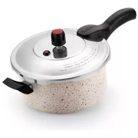 Panela Pressão 3,0l Antiaderente Fechamento Externo Premium Cor Bege Alegrete