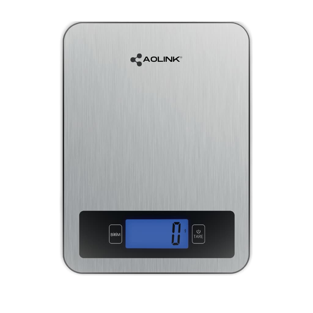 Balança Digital de Cozinha Aolink A50 5kg Alta Precisão Inox Função Tara Visor LCD