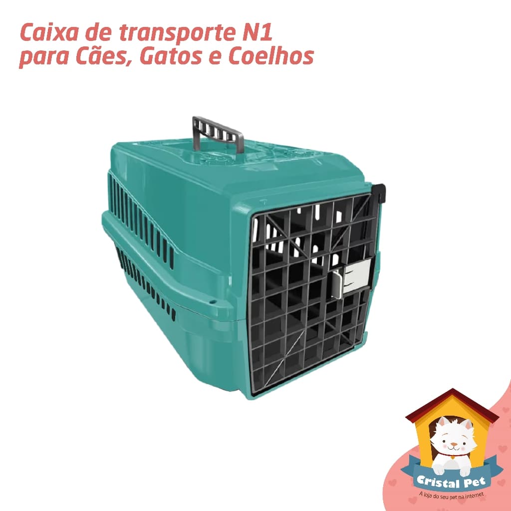 Caixa De Transporte N1 Para Cães Cachorro Gato Pequena