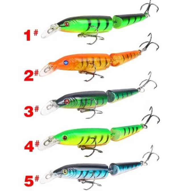 Isca Artificial Articulada Nado Real Para Peixes Predadores do Mar e Água Doce.10.5 CM e 9 Gramas