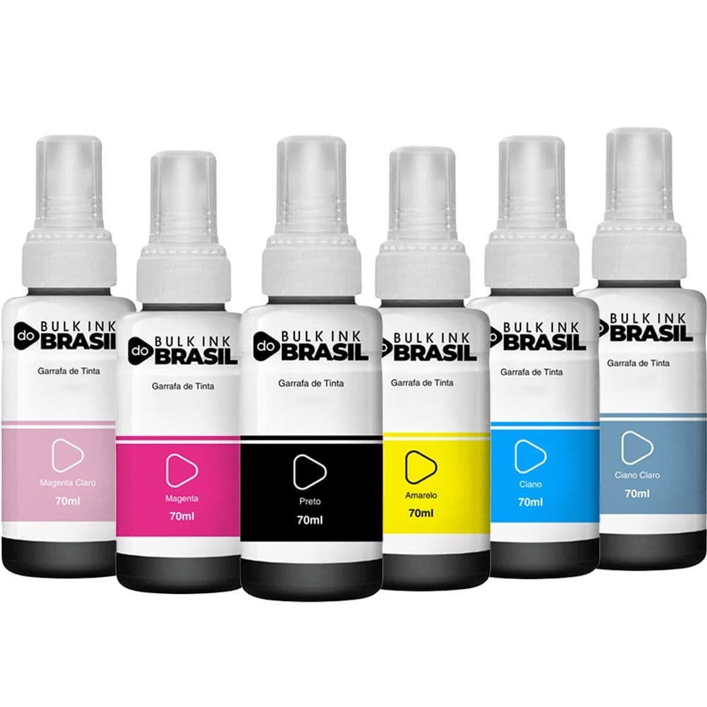 Kit 6 Tintas Compatível Epson T673 L1800 L800 L805 L810 L850