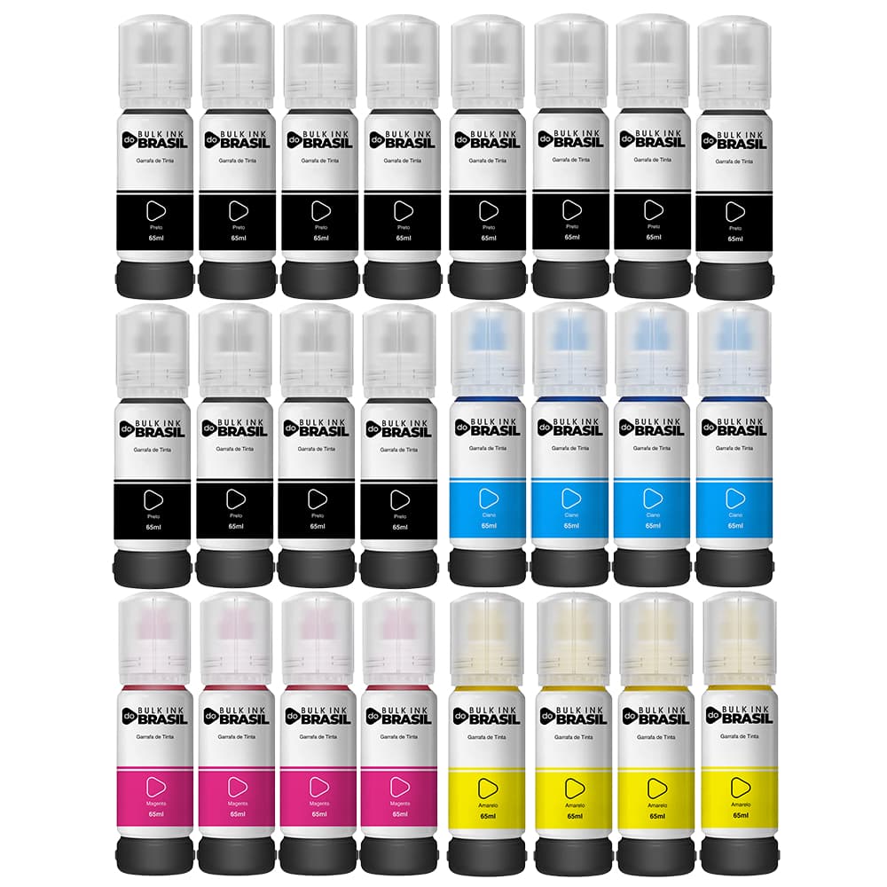 Kit 24 Tintas Compatível Para impressora Tank  L3110 L3150 L3210 L3250 BK C Y M