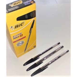Caneta Bic Cristal Bold 1.6 Preta kit/2 Und