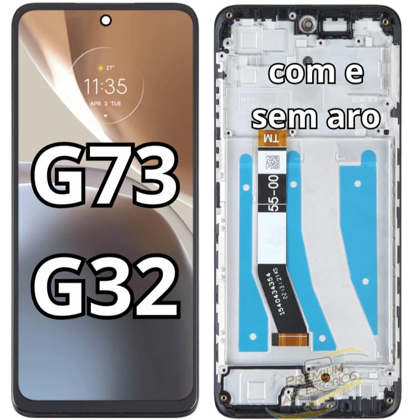Frontal Touch Display Tela G32 & G73 5G Moto XT2235-1 XT2237-1 -  A Pronta Entrega