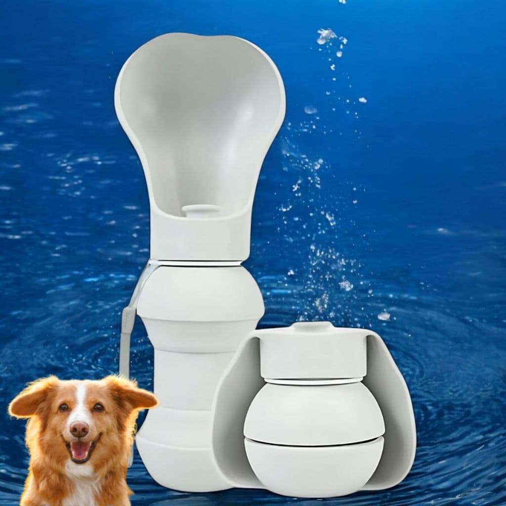 Bebedouro Portátil Para Pets Silicone 300ml Viagem Passeio Água