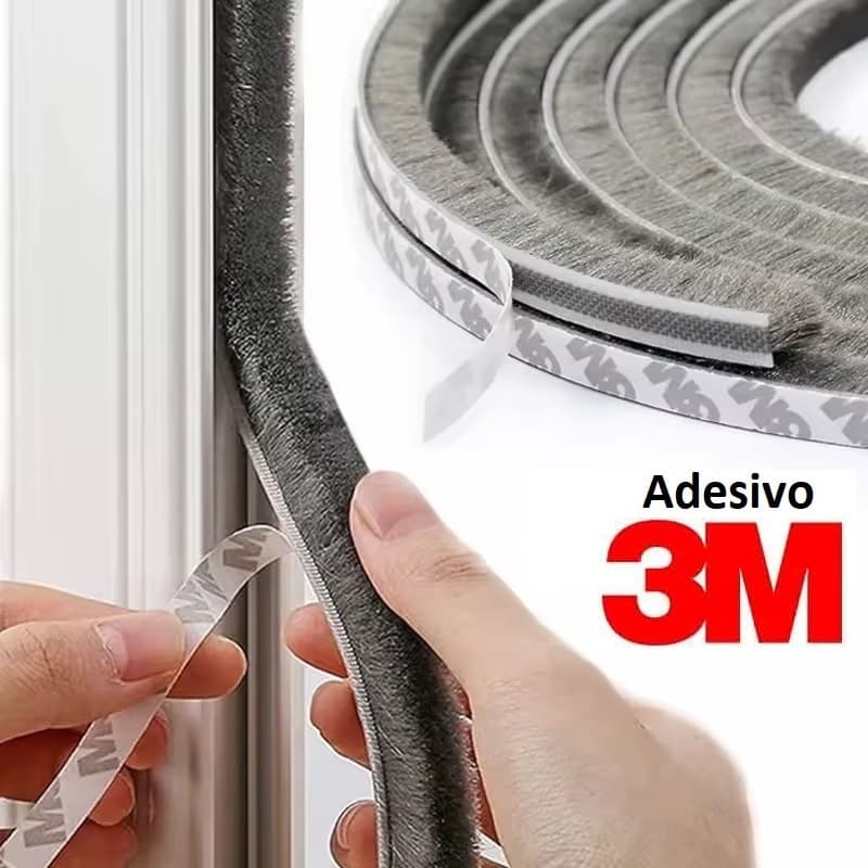 Fita Veda Frestas Adesiva Janela 20mm x 7mm - 10 Metros - Youtek