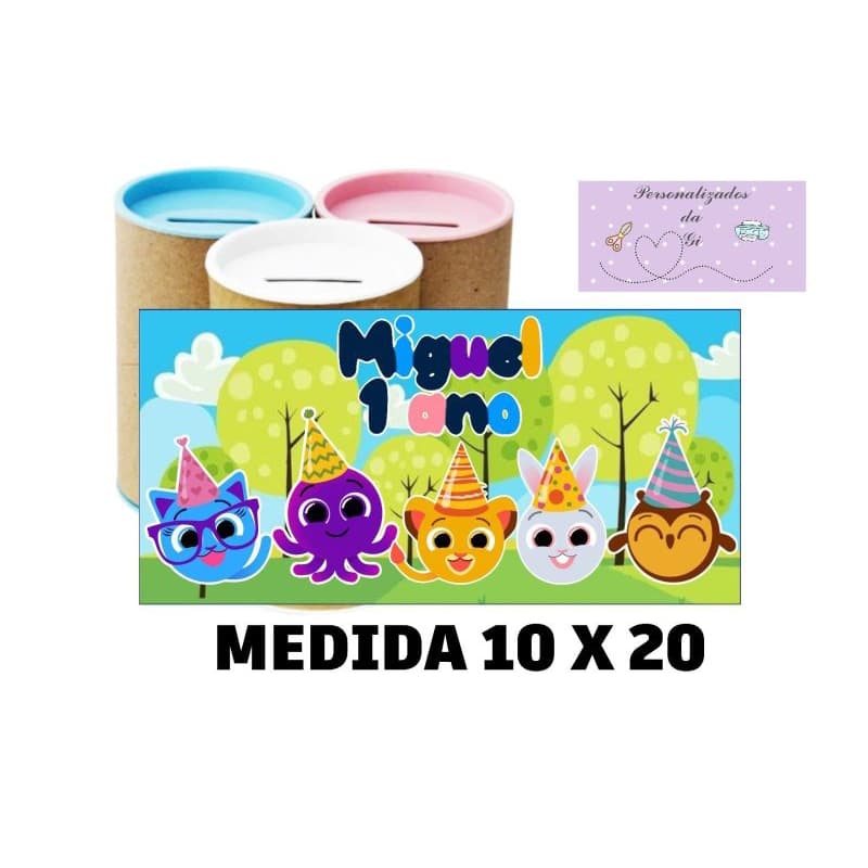 Adesivos Personalizados para Cofrinhos Bolofofos menino e menina lembrancinhas Personalizadas para festas aniversários.