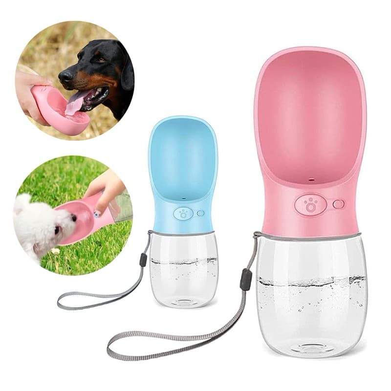 Garrafa Água Bebedouro Pet Portátil Passeio Cachorro Gato