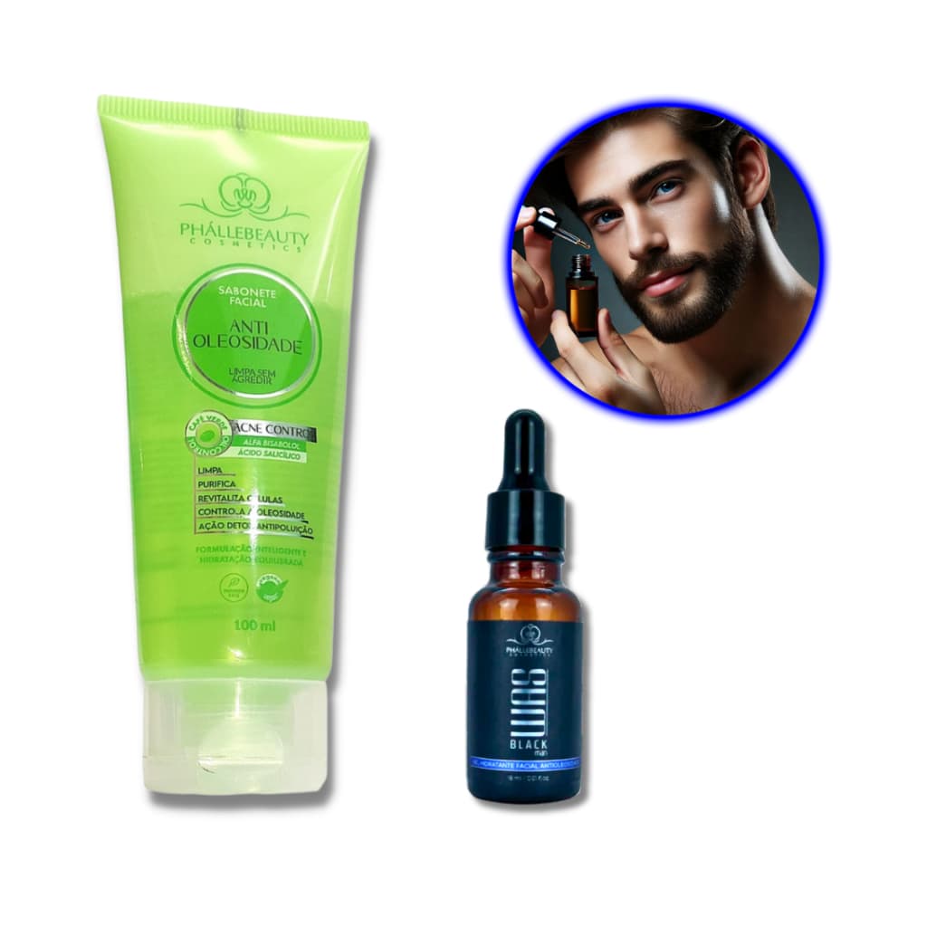 KIt Sabonete Antioleosidade + Gel Hidratante Antioleosidade Phallebeauty