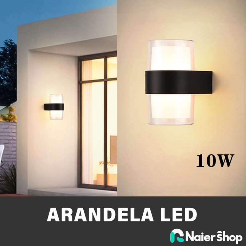 Arandela LED de Parede luxuosa branco quente bivolt com Proteção IP65 para uso interno e externo