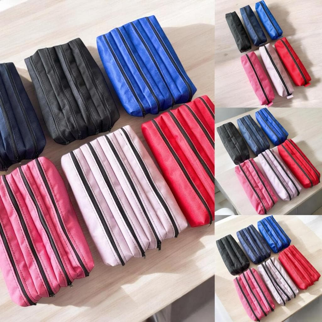 Estojo Escolar Nylon Zíper Material  Escolar-- ESTOJO ESCOLAR 2025