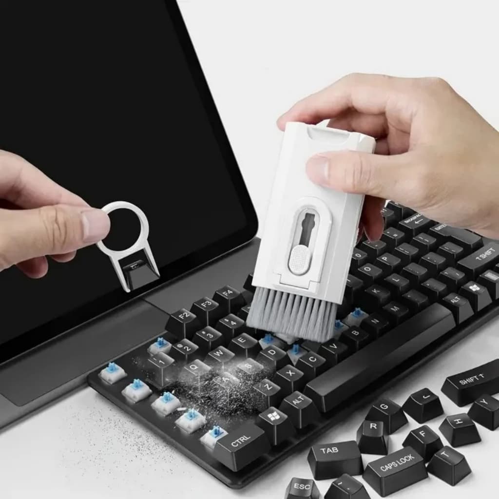 Kit de Escovas 8 em 1 Multiuso Portátil Limpeza Teclado Fone Computador
