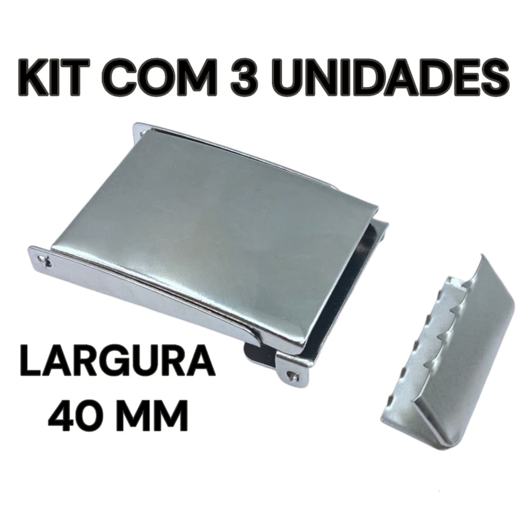 Kit 3 Fivela Militar 40mm de Largura para Cintos
