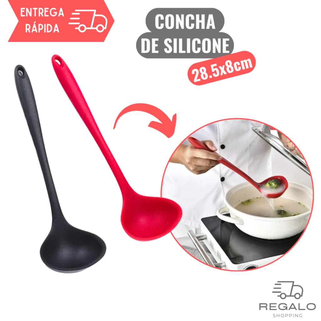 Concha de Silicone 29cm Concha Redonda De Silicone Premium Grande Utensílio De Cozinha