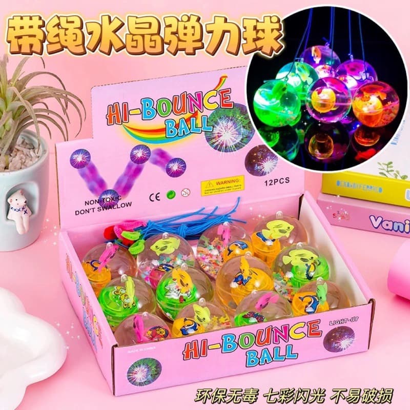 Brinquedo Infantil Com Luzes Bolinha Bola Gel Peixe Animais Marinhos Pula Pula Bola Divertido Entreternimento