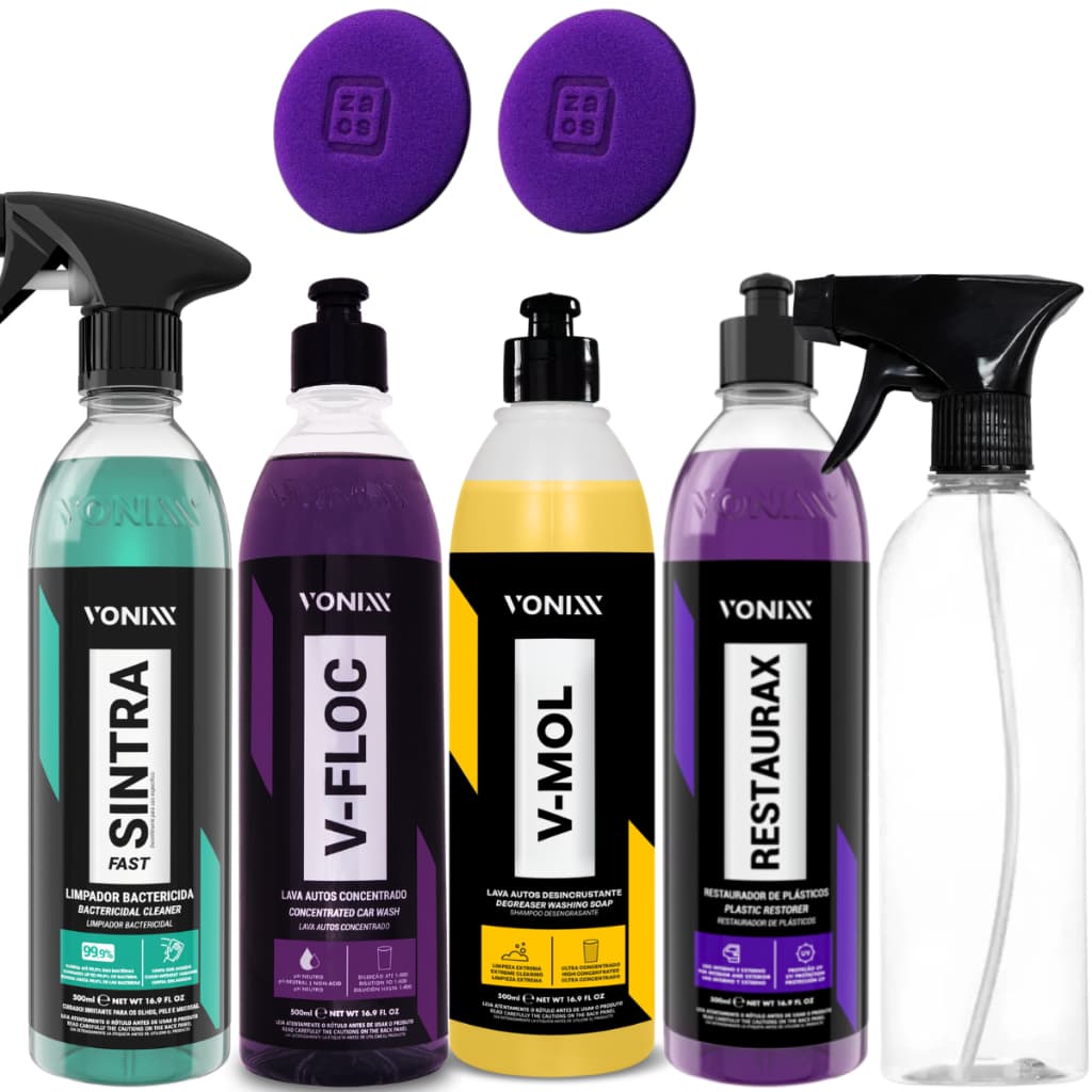 Kit da Vonixx Restaurax V-Floc Sintra V Mol Borrifador 2 Aplicador Zacs