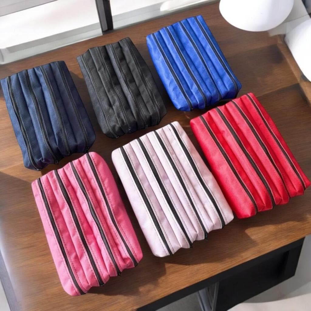 Estojo Escolar Nylon C/4 Zíper Material  Escolar ESTOJO ESCOLAR 2025-(4 ZÍPER)
