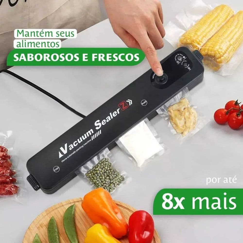 Seladora a vácuo embalagem de alimentos hermética portátil bivolt