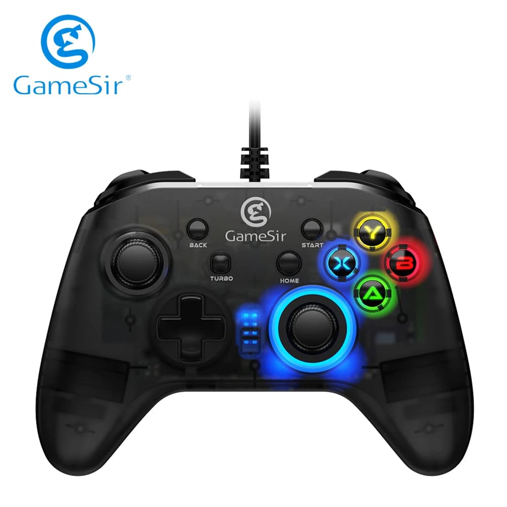 Controle Gamesir T4w Wired LED RGB para Computador windows 7/8/10/11 com FIO USB e Vibração