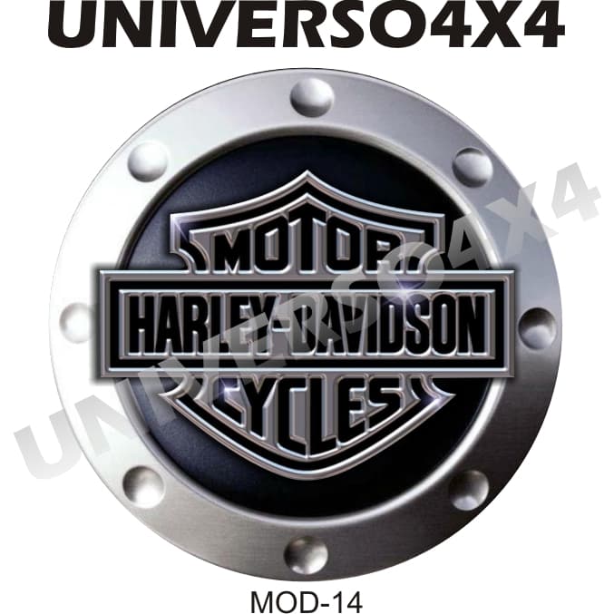 Capa Estepe Personalizada Aircross Crossfox Ecosport Jimny Tr4 Jeep Harley Davidson Troller m14
