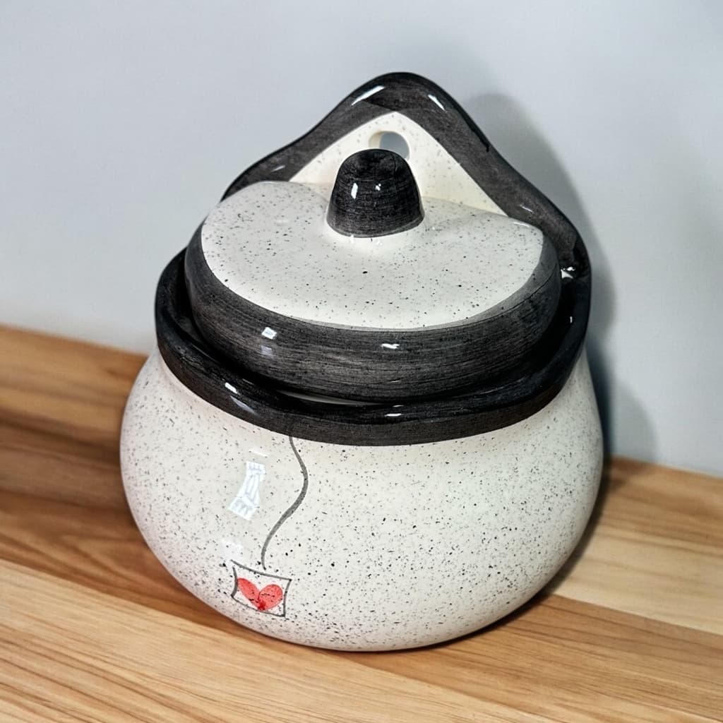 Saleiro de Parede Pintado á Mão de Cerâmica