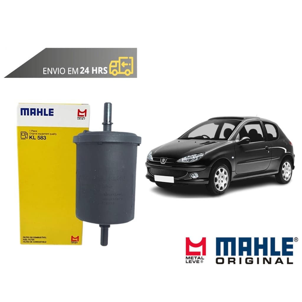 Filtro de Combustível Peugeot 206 todos de 2001 a 2009 Original Mahle Metal Leve