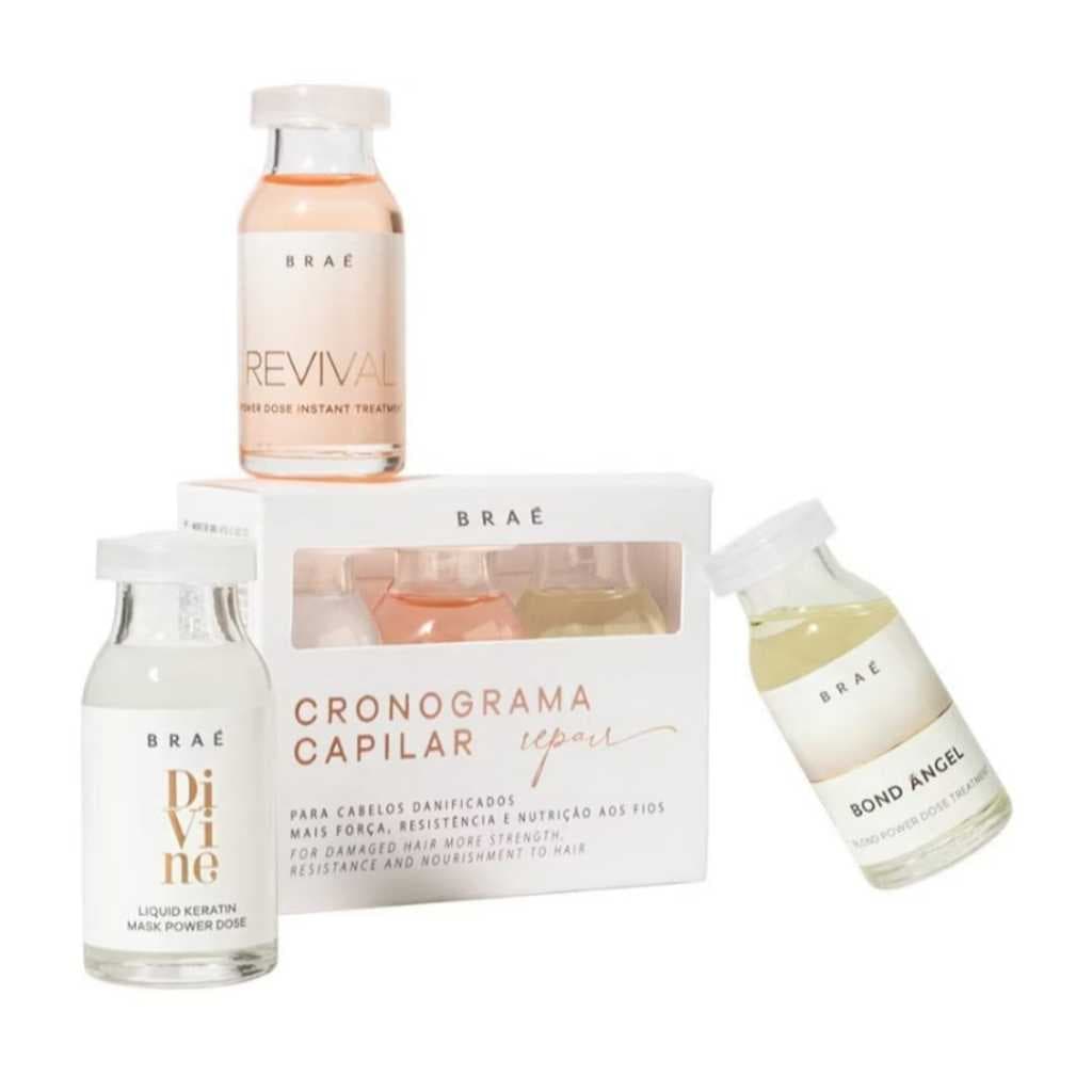 Kit Cronograma Capilar Repair Braé Reparação 3x13ml