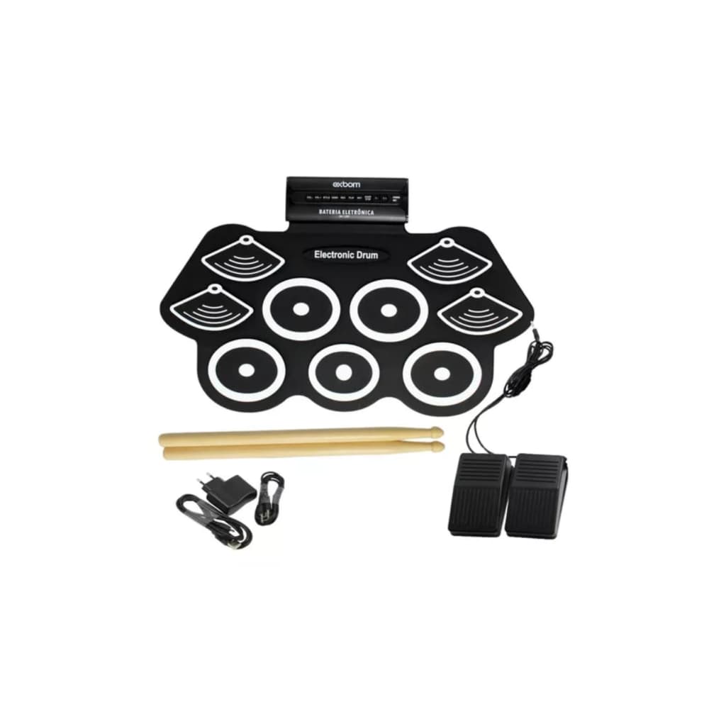 Bateria Eletrônica Exbom EMT - S309 Com 9 Pads e 2 Pedais