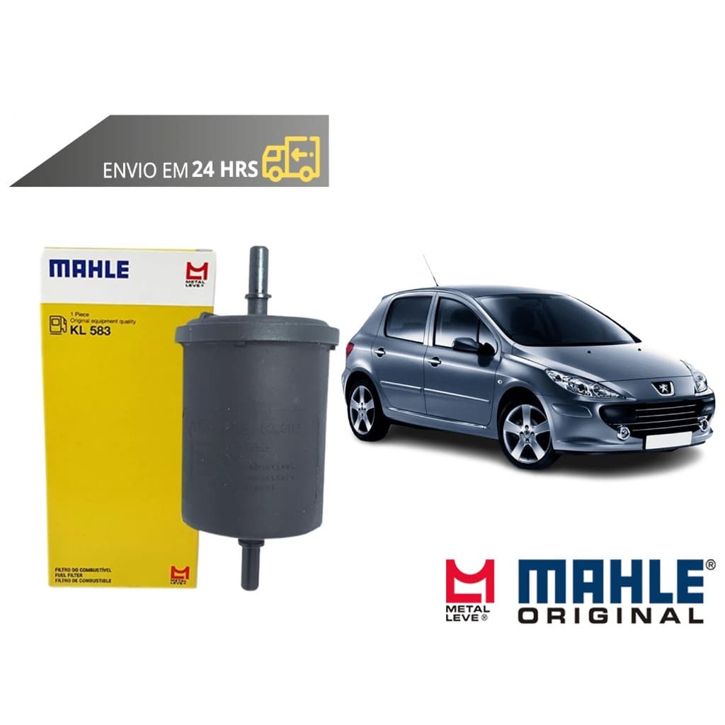 Filtro de Combustível Peugeot 307 todos de 2004 a 2012 Original Mahle Metal Leve