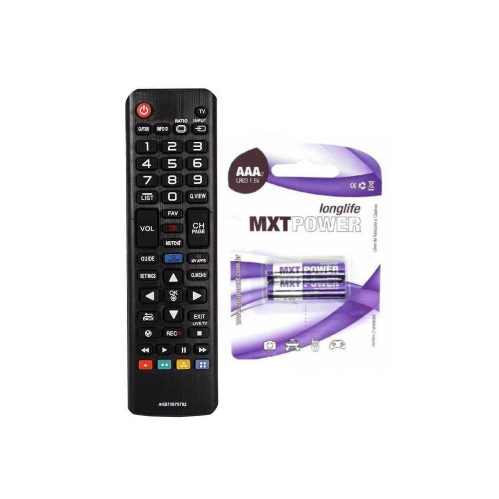 KIT CONTROLE SMART LG MXT com Pilhas Alcalinas AAA